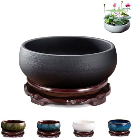 Lotus Bowl Planter, Lotus Bowls for Planting in Water Indoors,6.5-inch