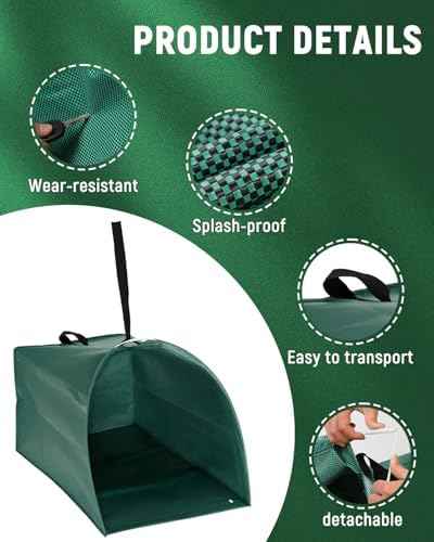 60 Gallon Leaf Collector, Collapsible Large Yard Dustpan-Type Lawn and Leaf Bags, Standable Reusable Garden Waste Bags for Leaves, Yard Debris and Grass Clippings (Gift Garden Gloves)