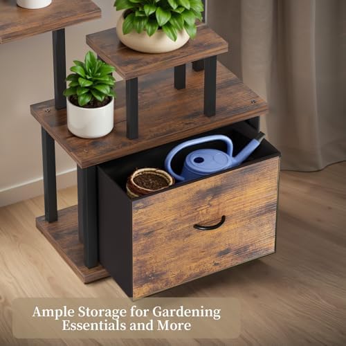 Plant Stand Indoor with Grow Lights - 11 Tiered Plant Shelf with