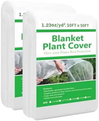 2 Pack 10ft x 50ft Plant Covers Freeze Protection
