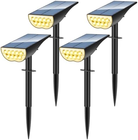 Solar Spot Lights Outdoor Waterproof, Solar Landscape Lights Outdoor