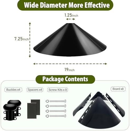 Squirrel Baffle,19-Inch Squirrel Baffle for Bird Feeder