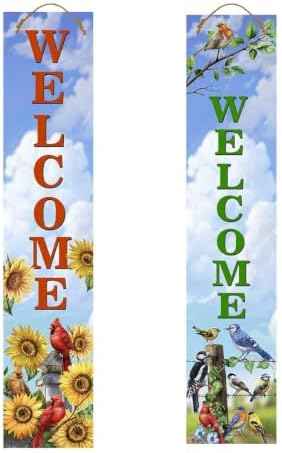 Briarwood Lane Spring Double Sided Reversible Pine Porch Leaner 47x9.5 Spring Birds For Spring Porch Leaner