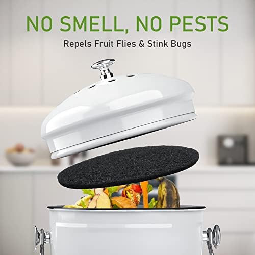 10 Pack Charcoal Filters for Kitchen Compost Bin, Compost Filters for