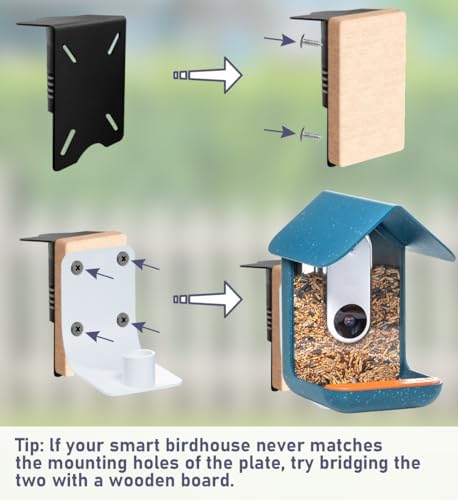 75 Inch Smart Bird Feeder Pole with 5-Prong Base, Adjustable Bird House Pole Mount Kit for Outdoors, Heavy Duty Feeder Stand for Wild Birds Watching, Black