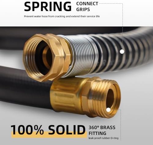 Wiseflow Leader Hose 3FT x 5/8" Heavy Duty Water Hose with Brass Male