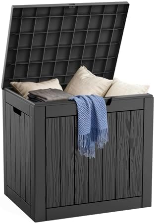 DRATO Deck Boxes, 30 Gallon Outdoor Storage Box for Patio Cushion