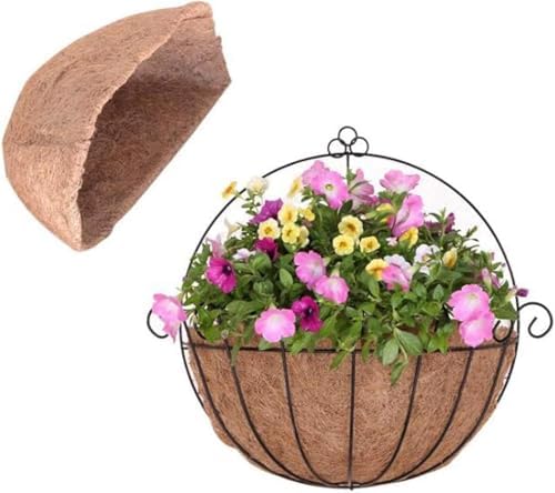Half Circle Coco Liner,Wall Planter Replacement Liners for Wall Hanging Basket-2 PCS (14 Inch Half Round)
