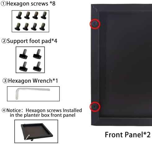 Metal Planter Box Rectangular Planter, 15.7" Lx 9.8" Wx 11.8" H Black Small Planters with Drainage Holes, Galvanized Steel Tall Planters for Patio/Porch