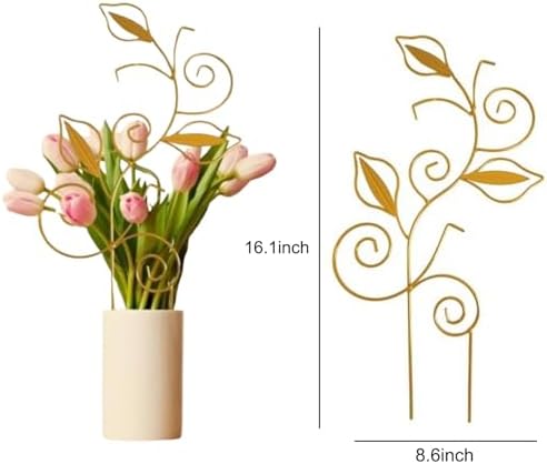 Decorative Metal Plant Trellis for Indoor Potted Plants – Leaf Shape