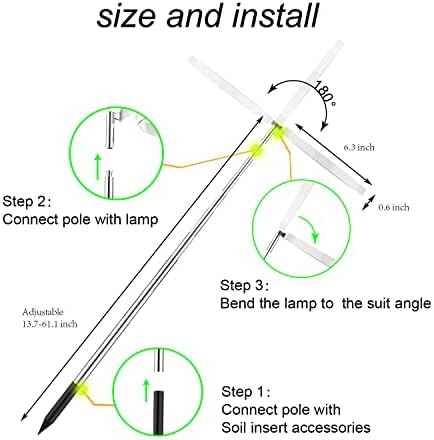 Plant Grow Light,yadoker LED Growing Light Full Spectrum for Indoor Plants,Height Adjustable, Automatic Timer, 5V Low Safe Voltage,Idea for Large Plant Light, 2 Pack