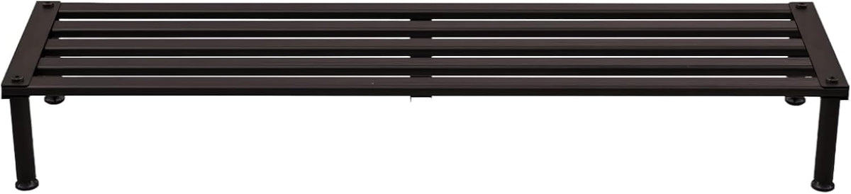Metal Plant Stand, Rust-proof Aluminum Display Rack, Plants Display Stands Decoration Racks for Living Room Garden Balcony Patio (Ebony, 41.3Inch Low Leg)