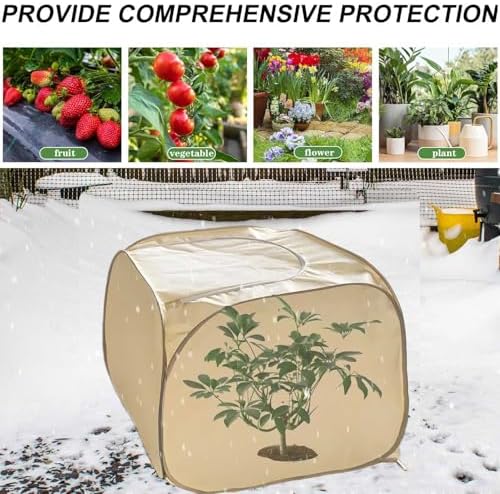 2 Pack Plant Freeze Protection Covers, Winter Shrub Frost Protection