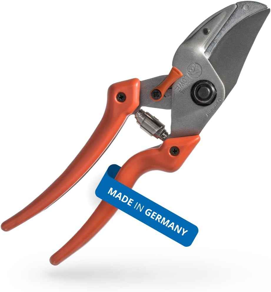 Original LÖWE Profi Anvil Prunner Garden Tools 8.107 with Bypass Geometry | Robust & Sharp Hedge Trimmer | Use as Pruners, Garden Shears, Handheld, Pruning Shears for Gardening | Made in Germany