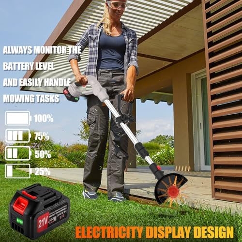 Electric Weed Wacker Eater Cordless String Trimmer Battery Powered