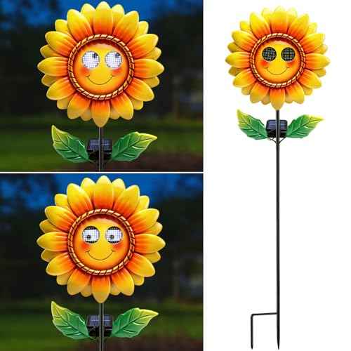 Animated Solar Sunflower Garden Stake