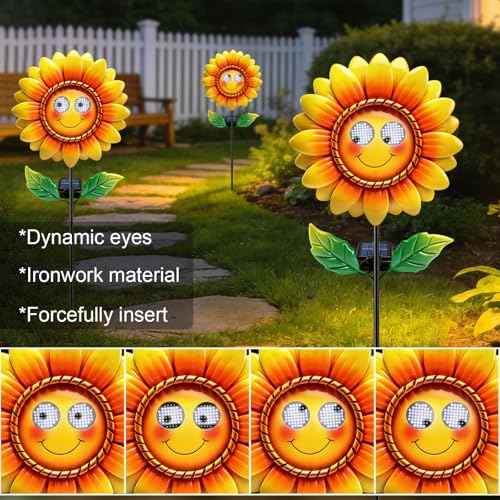 Animated Solar Sunflower Garden Stake