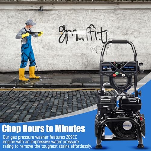 3500 PSI Gas Pressure Washer, 2.3 GPM – Heavy Duty High Power with