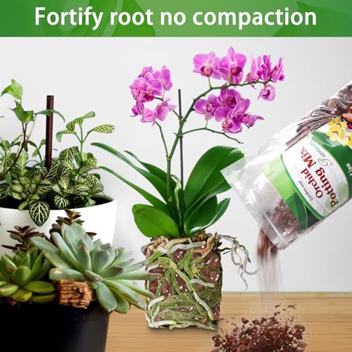 Orchid Potting Mix,Premium Orchid Bark Potting Mixture of Pine Bark,Perlite