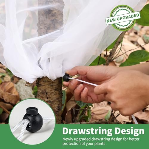 afzdby Garden Mesh Netting with Drawstring,Plants Cover Protection