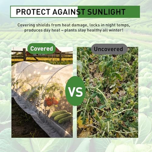 2 Pack Plant Covers Freeze Protection 10ft x 33ft Frost Cloth Plant Cover