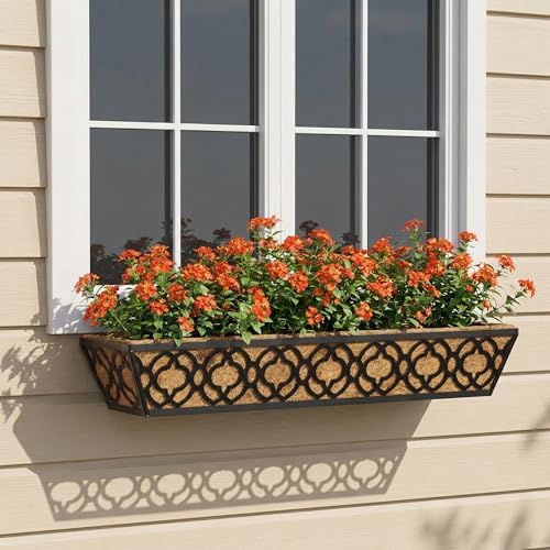 Y&M 4-Pack 30 Inch Railing Planter Boxes 24 Inch 2 Pack, Hanging