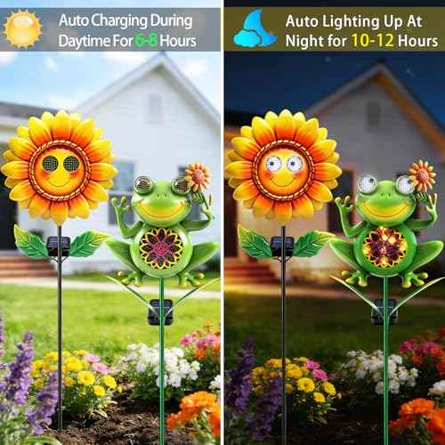 Animated Solar Sunflower Garden Stake