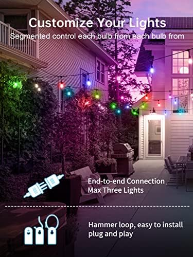 Commercial Grade 96FT LED Outdoor String Lights with Remote Control