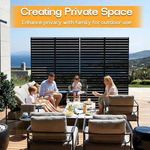 MTART Metal Privacy Screen 72" H x 47.2" Decorative Outdoor Privacy