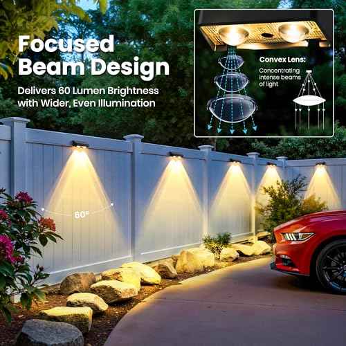 Color-Changing Solar Fence Lights – 16 Pack