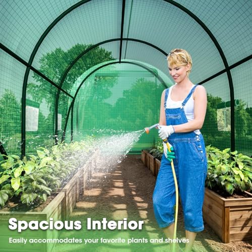 Walk-in Greenhouse, 10x7x7 FT Heavy Duty Tunnel Green House for