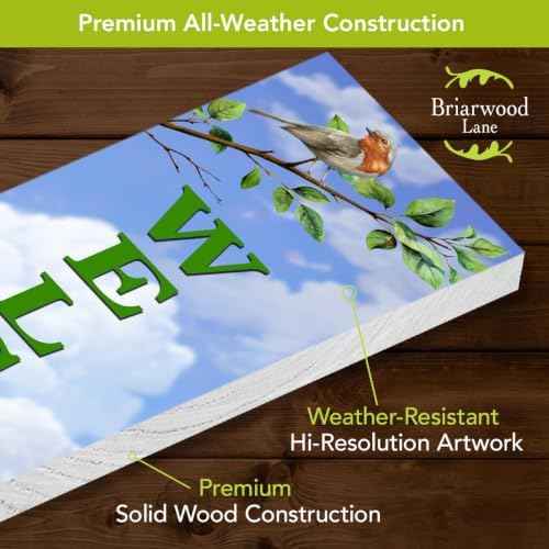 Briarwood Lane Spring Double Sided Reversible Pine Porch Leaner 47x9.5 Spring Birds For Spring Porch Leaner