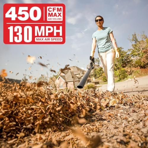 MZK 20V Cordless Leaf Blower, Lightweight Electric Blower