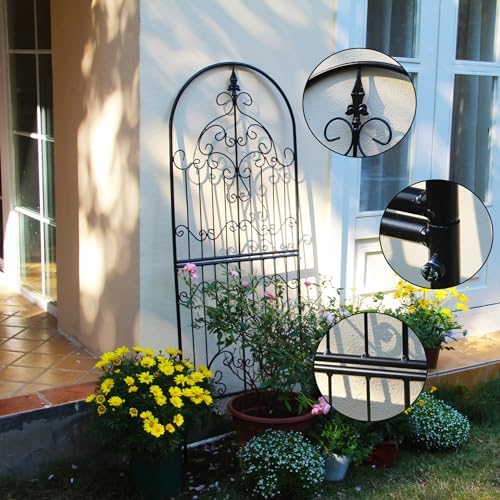 Garden Trellis for Climbing Plants 59" H x 21.6" W Metal Unique Design