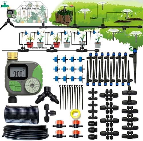 Drip Irrigation System with Water Timer Auto Watering System for