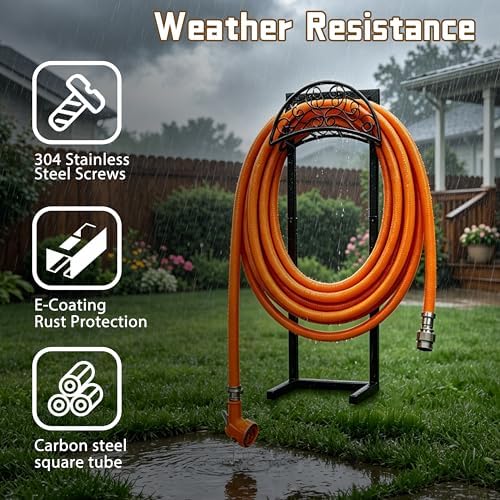 Garden Hose Holder, 57 Inch Extra Tall Freestanding Water Hose Stand