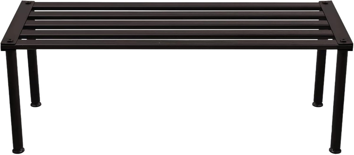 Metal Plant Stand, Rust-proof Aluminum Display Rack, Plants Display Stands Decoration Racks for Living Room Garden Balcony Patio (Ebony, 31.5Inch Tall Leg)