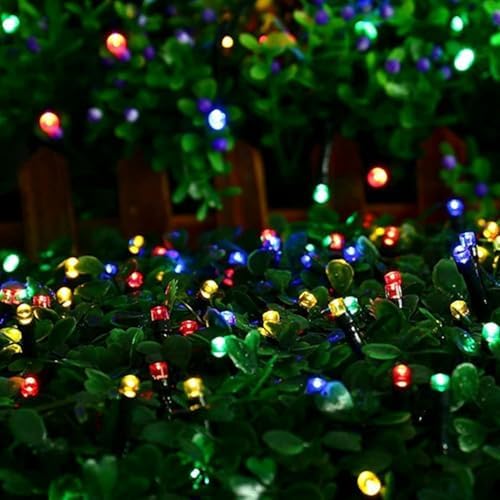 2 Pack Solar Multicolor String Lights Outdoor, Total 200 LED Each 40Ft with 8 Lighting Modes for Yard, Fence,Balcony, Party,Christmas Tree Decorations (Multicolor)
