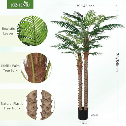 7FT UV-Resistant Faux Palm Tree–84in Artificial Palm Trees for Outdoors