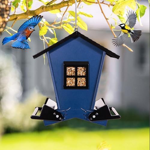 Squirrel Proof Bird Feeders for Outdoors with Weight-Activated, Metal