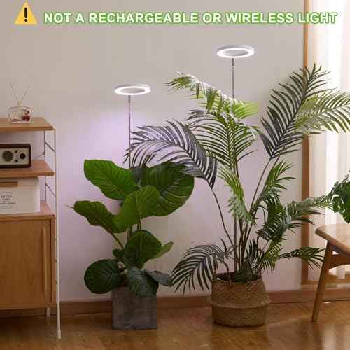 Plant Grow Light,yadoker LED Growing Light Full Spectrum for Indoor Plants,Height Adjustable, Automatic Timer, 5V Low Safe Voltage,Idea for Large Plant Light, 2 Pack