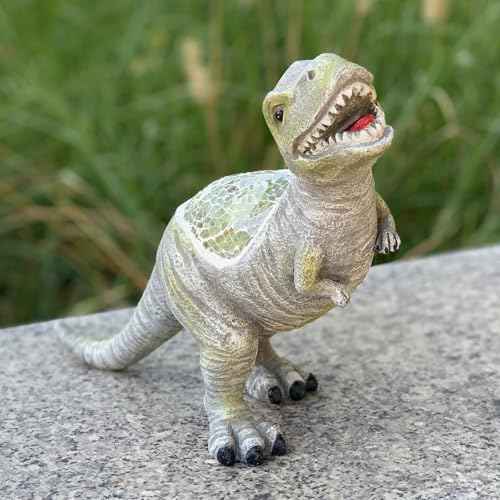GARDEN WHISPER Outdoor Solar Statue Garden Decor, Dinosaur Garden Statues Outdoor Patio Lawn, Balcony Decoration, Solar Garden Outdoor Dinosaur Statues with LED Lights, Unique Gifts for Women