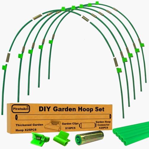 Greenhouse Hoops Set for DIY Grow Tunnel,Metal Connectors Thickened
