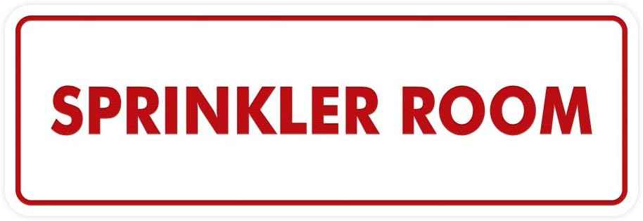 Signs ByLITA Standard Sprinkler Room Sign (White/Red) - Medium