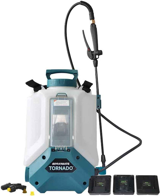Tornado 4-Gallon Battery Powered Backpack Sprayer (2025 Model) – Lawn & Garden Sprayer, Compatible with FlowZone, DeWalt, Milwaukee, Makita & Bosch Batteries TOOL ONLY (Battery Not Included)