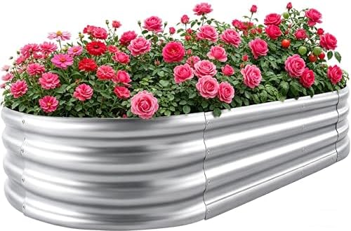 Sponvatt Raised Garden Bed - Outdoor Galvanized Raised Garden Bed