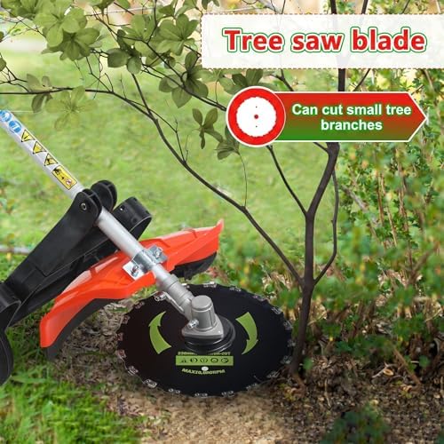 2026 New Gas Weed Wacker,52cc 8-in-1 Gas Weed Eater, String Trimmer, Hedge Trimmer, Pole Chainsaw with Extension Pole,Brush Cutter, Multi Functional Trimming Tools for Home Yard Garden (8)