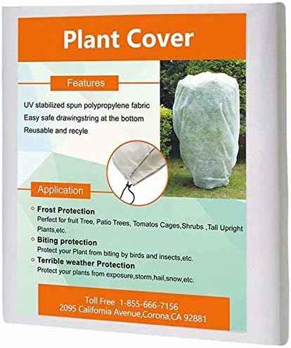 Agfabric Plant Covers Freeze Protection 0.9oz 108"x96" Warm Worth Plant Cover for Frost Protection,White