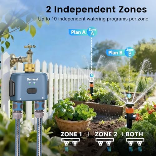 WiFi Water Timer for Garden Hose with Brass Inlet,Smart Hose Timer