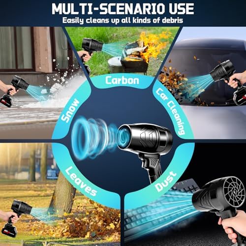 Handheld Leaf Blower Cordless 990,000 RPM with 2 x 4.0Ah Battery